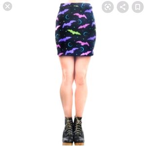Too Fast pastel bats mini skirt